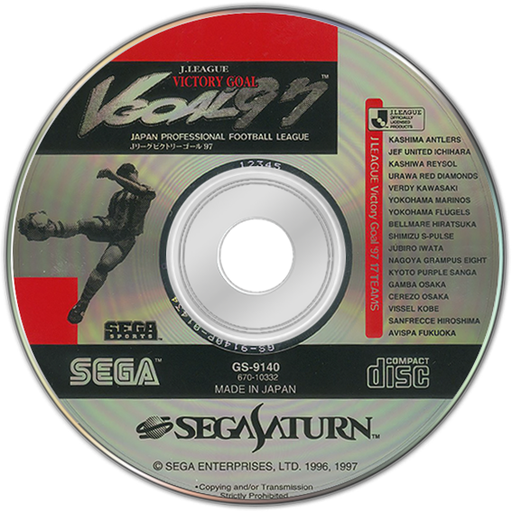 J. League Victory Goal 97 box art for Sega Saturn